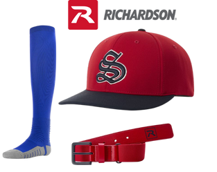 Richardson custom PTS hat, Richardson baseball socks & Richardson baseball belt combo deal