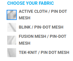 Champro Sublimated Fabric Options