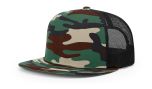 Richardson 511 Green Camo/Black Wool Blend Flat Bill Trucker Mesh Snapback Hat FREE SHIPPING