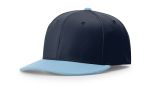 Richardson PTS50 Navy/Columbia Blue Performance Baseball Hat – Flex-Fit, Moisture-Wicking Sports Cap - Free Shipping