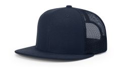 Richardson 511 Navy Wool Blend Flat Bill Trucker Mesh Snapback Hat FREE SHIPPING