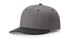 Richardson PTS50 Charcoal/Black Performance Baseball Hat – Flex-Fit, Moisture-Wicking Sports Cap - Free Shipping