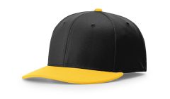 Richardson PTS50 Black/Gold Performance Baseball Hat – Flex-Fit, Moisture-Wicking Sports Cap - Free Shipping