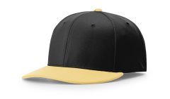 Richardson PTS50 Black/Vegas Gold Performance Baseball Hat – Flex-Fit, Moisture-Wicking Sports Cap - Free Shipping