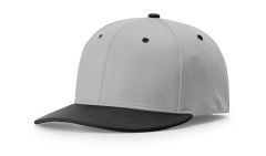Richardson PTS50 Grey/Black Performance Baseball Hat – Flex-Fit, Moisture-Wicking Sports Cap - Free Shipping