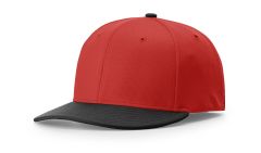 Richardson PTS50 Red/Black Performance Baseball Hat – Flex-Fit, Moisture-Wicking Sports Cap - Free Shipping