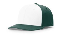 Richardson PTS50 White/Dark Green ALT Performance Baseball Hat – Flex-Fit, Moisture-Wicking Sports Cap - Free Shipping