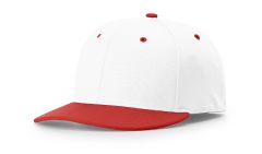 Richardson PTS50 White/Red Performance Baseball Hat – Flex-Fit, Moisture-Wicking Sports Cap - Free Shipping