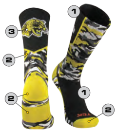 Custom Woodland Camo Socks by TCK FREE SHIPPING